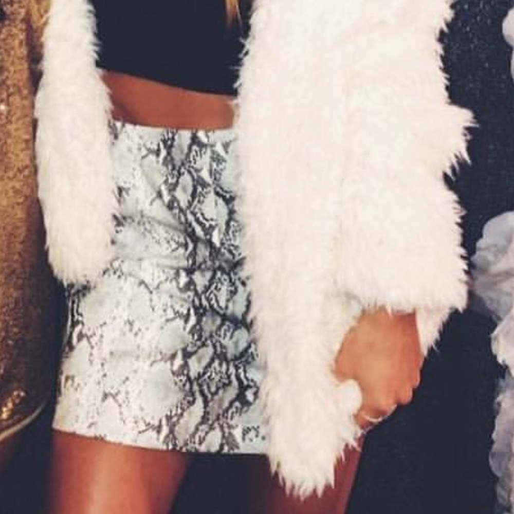 ‼️SOLD‼️ Snakeskin Leather Skirt